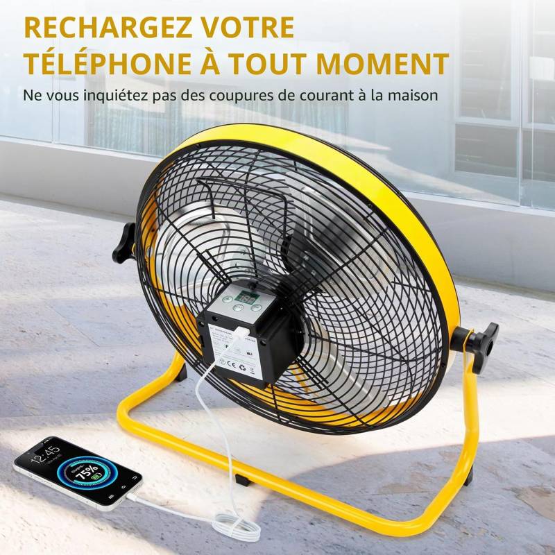 Ventilateur Solaire Portable au Cameroun | Rechargeable et Économique