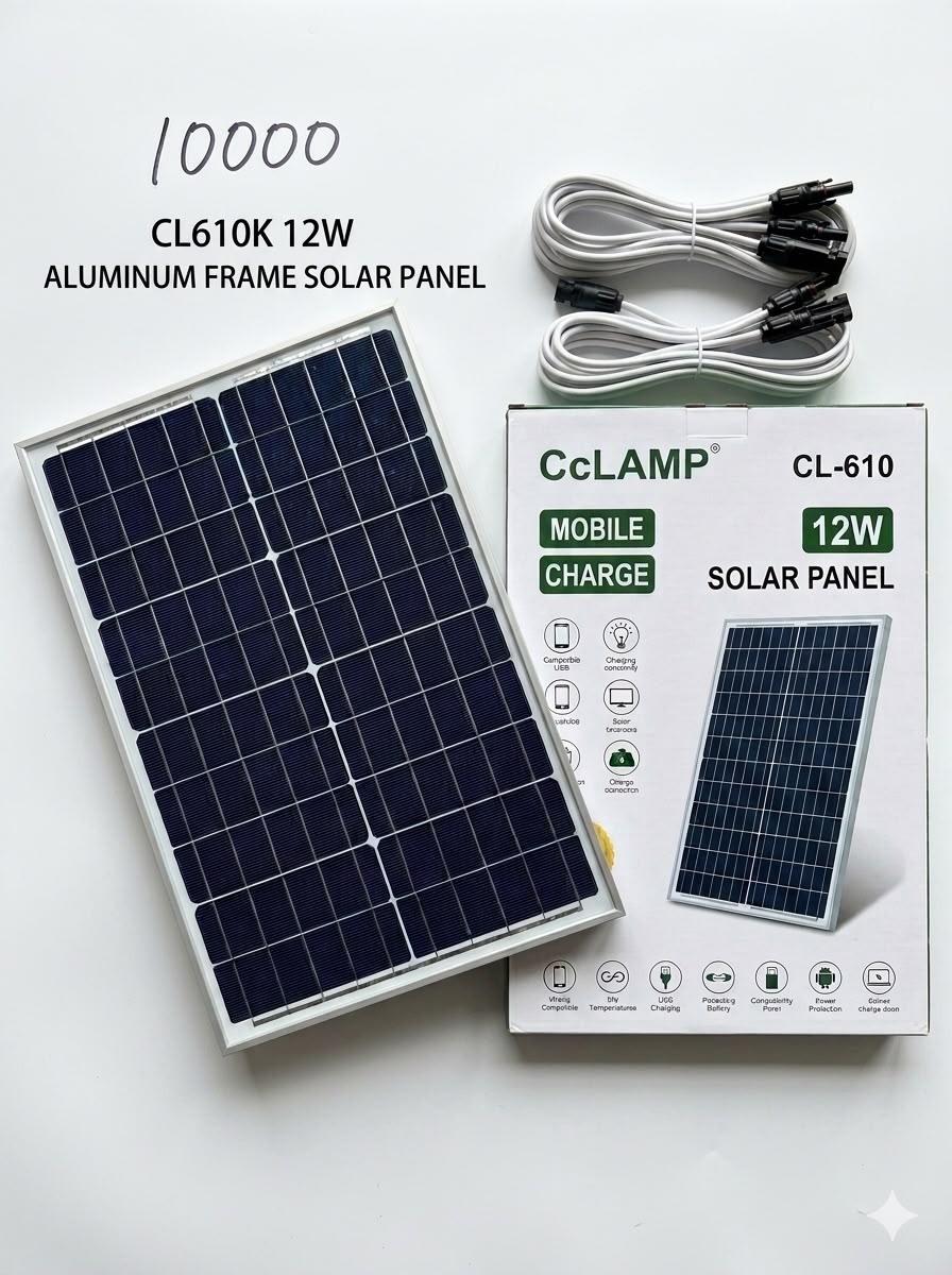Panneau Solaire Portable 12W CcLAMP CL-610 avec Cadre Aluminium